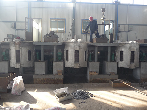 2 ton aluminum shell furnace-production site